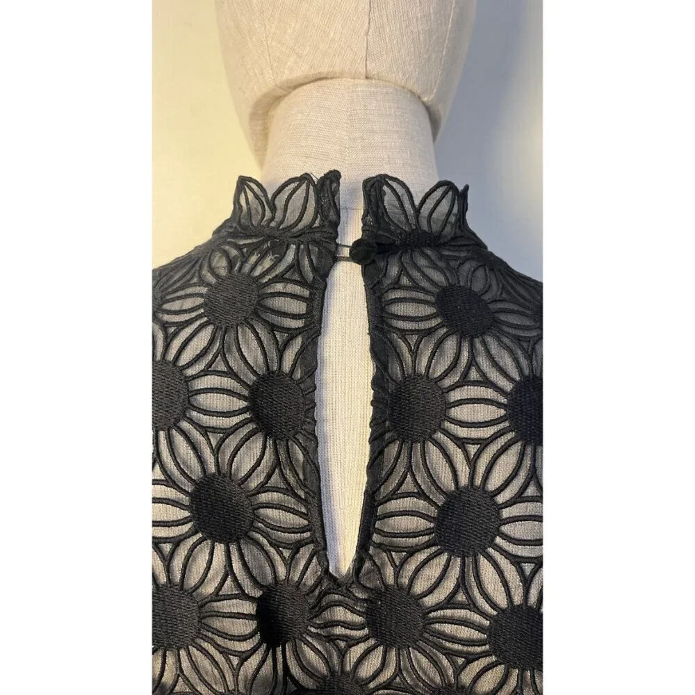 MILLY GUIPURE LACE BEETLEJUICE DRESS 4 - Picture 8 of 12